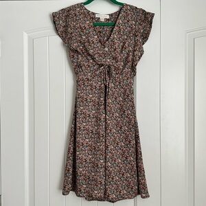 {monteau} Brown & Pink Floral Dress